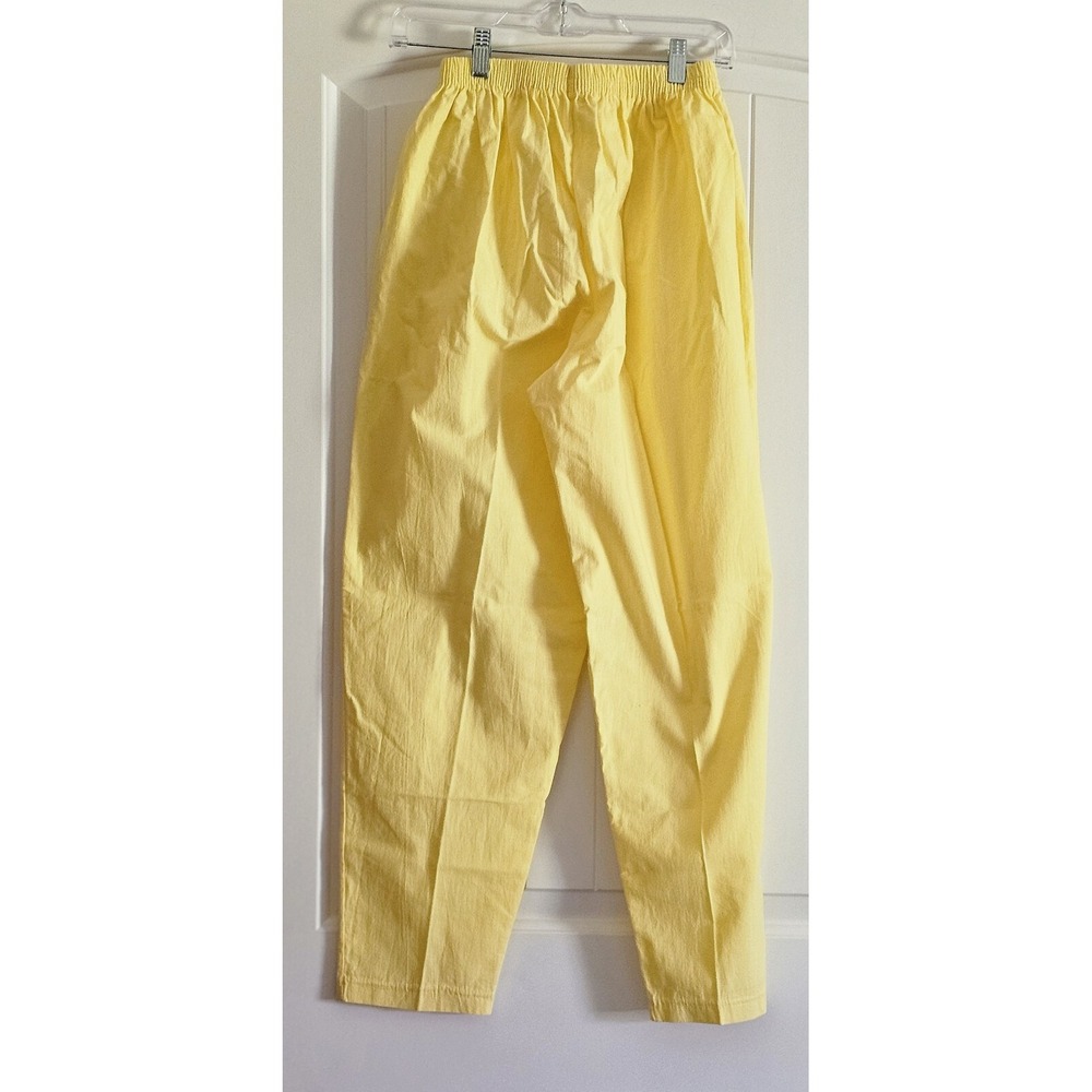 Vintage Women's SK Sport Yellow 2 Piece Set Top Pants Hot Air Balloons Size S - Picture 5 of 16